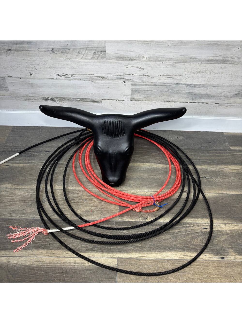 Steer Head Dummy Roping Set with 2 Lasso Ropes
